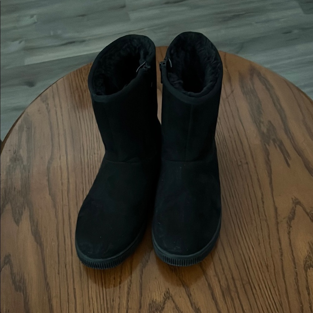 Cat & Jack Black Suede Girls Boots